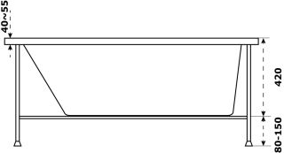 Акриловая ванна Azario Бали БАВ0001 150х70