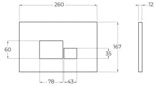 Кнопка смыва BelBagno BB074NERO , чёрная матовая