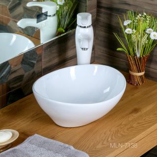 Накладная раковина Melana 7138-805 41см белый