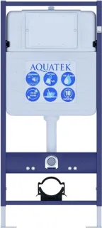 Комплект SET AQUATEK АЛЬТАИР cm-015 4в1 унитаз с инсталляцией кнопкой и сиденьем микролифт
