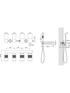 Смеситель для ванны Aquatek Либра AQ1644MB черный