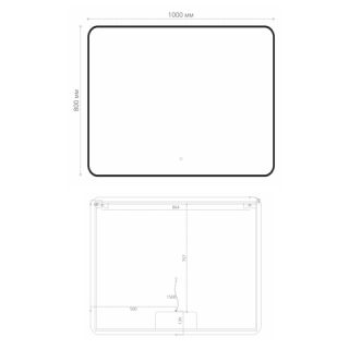 Зеркало Orange Black BL-100ZE 100 см с LED подсветкой