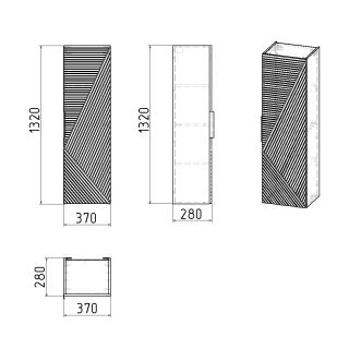 Шкаф-пенал Grossman БЛИСС 303548 белый 37 см