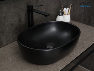 Раковина Gid Bm9026b 53370 накладная черная матовая 48x35x13.5