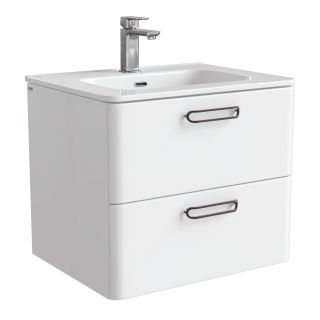 Тумба с раковиной IDDIS Brick подвесная 60см белый BRI60W0i95K