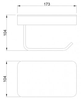 Бумагодержатель ABBER Westen AA1730 с полкой для телефона хром