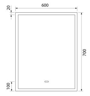 Зеркало с подсветкой IDDIS Slide SLI6000i98 60см чёрный