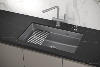 Мойка кухонная Granula Kitchen Space 7303U, АЛЮМИНИУМ