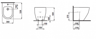 биде напольное Laufen Pro 8.3295.2.000.302.1