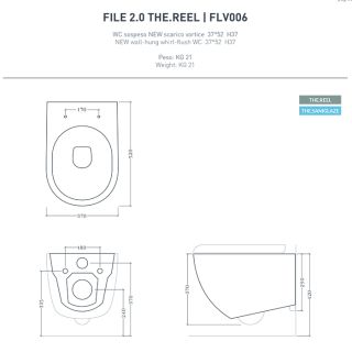 Унитаз  Artceram FILE 2.0 FLV006 01 00 подвесной белый