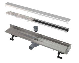 Душевой лоток AlcaPlast с двухсторонней решеткой Double 95см хром APZ23-DOUBLE9-950