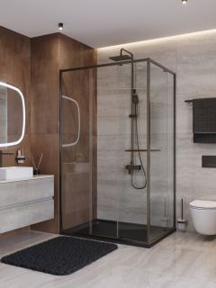 Душевой уголок CEZARES LUX-AH-FS-11-110/80-C-CR