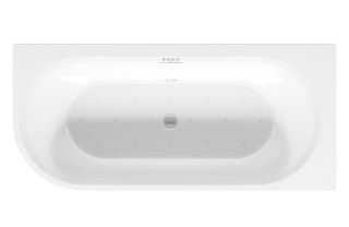 Акриловая ванна Riho Desire Corner Velvet Sparkle System B088003220 L 184x84см  с аэромассажем чёрный матовый/белый матовый