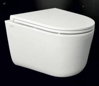 Подвесной унитаз Creo Ceramique Lyon LY1100R безободковый с системой смыва Tornado белый