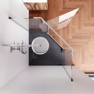 Душевой уголок AM.PM Sunny W87G-405-9090-MT 90х90 см профиль хром