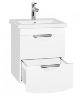 Тумба под раковину STYLE LINE ЛС-000010039 "Жасмин 2" (2 ящ.), Комо 50, Люкс белая, PLUS