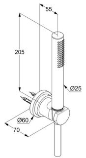 Душевая лейка Kludi Nova Fonte Classic хром 2085005-25