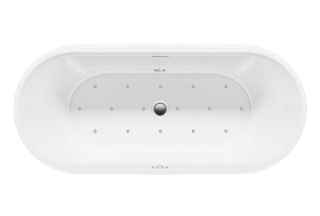 Акриловая ванна Riho Modesty Glossy Sparkle System Fall B090006005 170x76см с аэромассажем заполнение через перелив белый