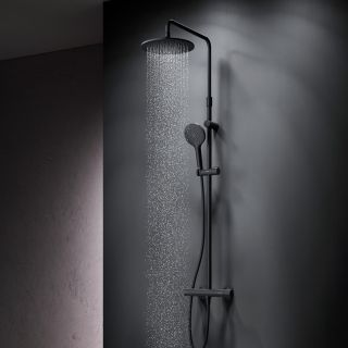 Душевая стойка с термостатом Am.Pm Like F0780422 чёрный