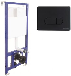 Инсталляция для унитаза Berges Novum D5 с кнопкой soft touch чёрный 040235