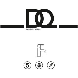 Смеситель для ванны напольный с душем DQ Bonn мат.золото (DA1706007)