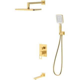 Душевая система DQ для ванны и душа Dortmund встраиваемая с изливом мат.золото(DA1715607)