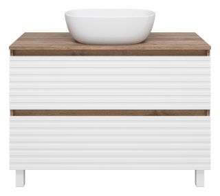 Напольная тумба под раковину Brevita Dakota DAK-07100-19/01-2Я 100см дуб Галифакс олово/белый