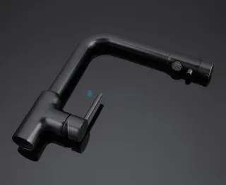 Смесители для кухни Gappo G4390-10 с подключением под фильтр чёрный