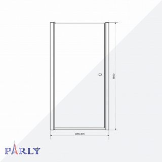 Душевая дверь в нишу PARLY DE90F (90x185)