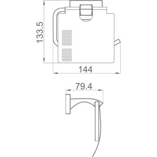 Держатель для туалетной бумаги Gappo G0703-6 чёрный
