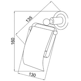 Держатель для туалетной бумаги с крышкой Boheme Murano 10901-R-G золото/рубиновый