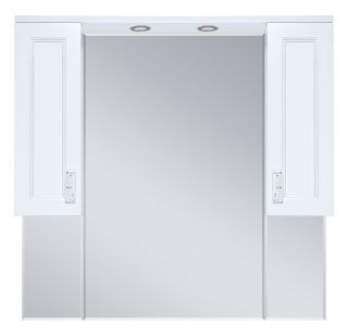 Зеркальный шкаф с подсветкой Misty Дива 105см белый