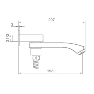 Излив с функцией переключения Raglo R473.70.09 графит