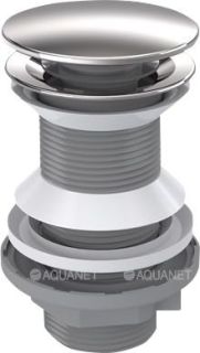 Донный клапан Aquanet 342070 без перелива сталь