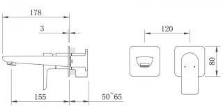 Смеситель для раковины Berges Ventas S 076008 черный матовый (с внутренней частью)