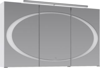 Шкаф-зеркало с подсветкой Clarberg Dune DUN0412 120см белый