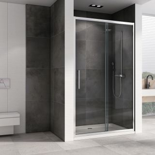 Душевая дверь ABBER Schwarzer Diamant AG30130H 130см хром