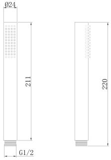 Душевая лейка ABBER чёрный матовый AF0051B