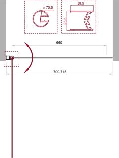 Душевая шторка на ванну BelBagno UNO-V-1-70/150-C-Cr