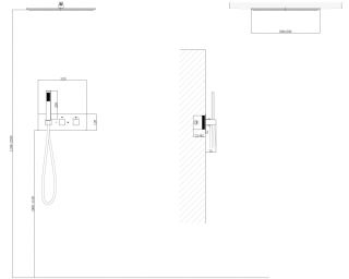 Душевая система ABBER Daheim AF8255G с термостатом золото матовое