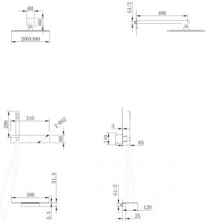 Душевая система ABBER Rund AF8750 с термостатом хром