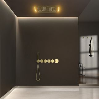 Душевой комплект Timo Saona SX-2319/17SM с термостатом золото матовое