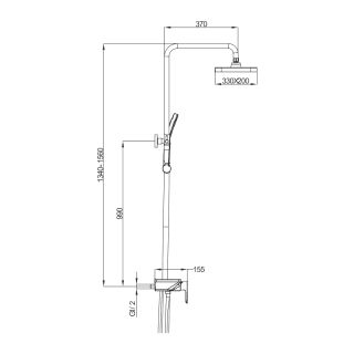 Душевая стойка Gappo G2496-16 чёрный