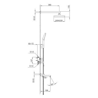 Душевой комплект Frap F7176-6 черный