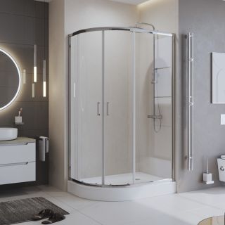 Душевой уголок BelBagno Uno -195 RH 2 120/90 C Cr стекло прозрачное