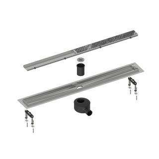 Душевой лоток Timo Drain System DS230208/00 80см с двусторонней панелью plate под плитку хром