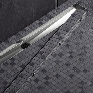 Душевой лоток Timo Drain System DS230208/01 80см с двусторонней панелью plate под плитку сатин