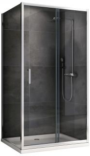 Душевой уголок ABBER Schwarzer Diamant AG301105-S1005 110x100см хром