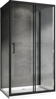 Душевой уголок ABBER Schwarzer Diamant AG30120B-S75B-S75B 120x75см чёрный