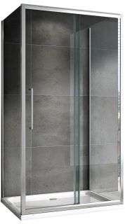 Душевой уголок ABBER Schwarzer Diamant AG30120H-S100-S100 120x100см хром